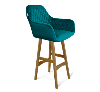 Барный стул SHT-ST38 / SHT-S65 (альпийский бирюзовый/светлый орех) в Вологде - предосмотр
