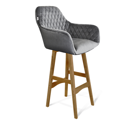 Барный стул SHT-ST38 / SHT-S65 (угольно-серый/светлый орех) в Вологде - изображение