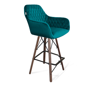 Барный стул SHT-ST38 / SHT-S80 (альпийский бирюзовый/темный орех/черный) в Вологде - предосмотр