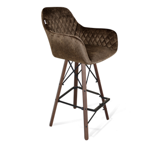 Барный стул SHT-ST38 / SHT-S80 (кофейный трюфель/темный орех/черный) в Вологде - предосмотр