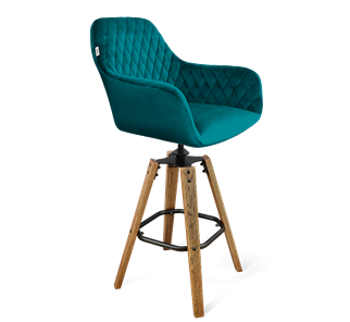 Барный стул SHT-ST38 / SHT-S93 (альпийский бирюзовый/браш.коричневый/черный муар) в Вологде