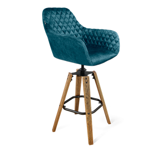 Барный стул SHT-ST38 / SHT-S93 (тихий океан/браш.коричневый/черный муар) в Вологде - предосмотр
