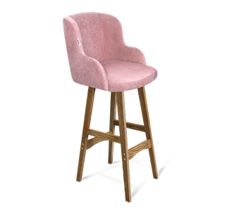 Барный стул SHT-ST39 / SHT-S65 (пыльная роза/дуб брашированный коричневый) в Вологде - предосмотр