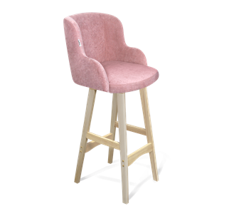 Барный стул SHT-ST39 / SHT-S65 (пыльная роза/прозрачный лак) в Вологде - предосмотр
