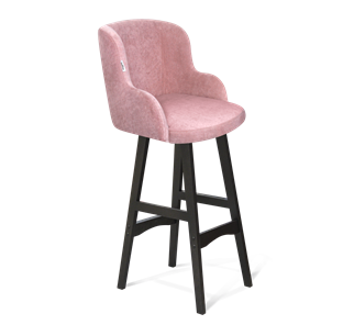 Барный стул SHT-ST39 / SHT-S65 (пыльная роза/венге) в Вологде - предосмотр