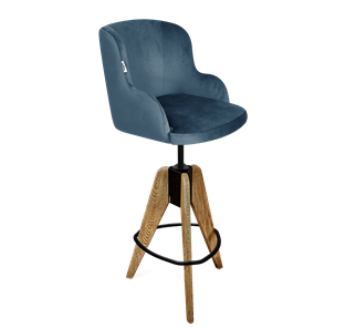 Барный стул SHT-ST39 / SHT-S92 (тихий океан/браш.коричневый/черный муар) в Вологде - предосмотр
