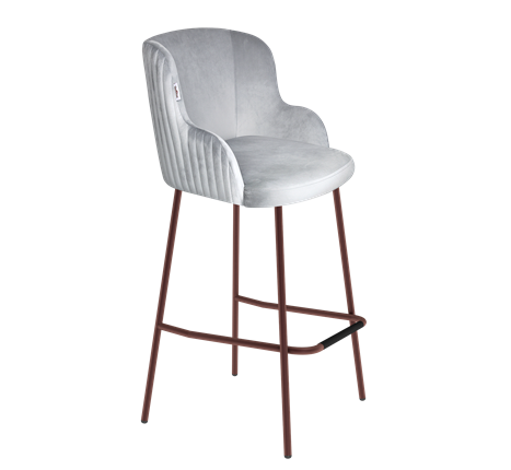 Барный стул SHT-ST39-1 / SHT-S29P (серое облако/медный металлик) в Вологде - изображение