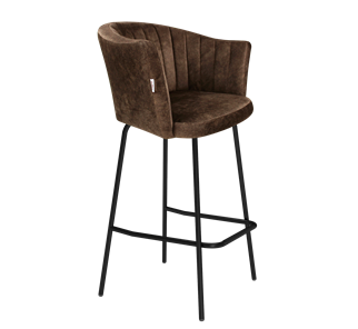 Барный стул SHT-ST42-1 / SHT-S29P (кофейный трюфель/черный муар) в Вологде - предосмотр
