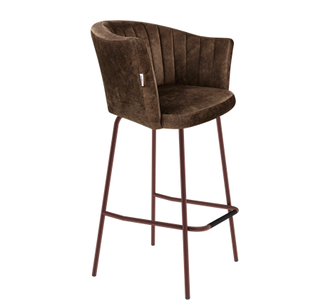Барный стул SHT-ST42-1 / SHT-S29P (кофейный трюфель/медный металлик) в Вологде - изображение