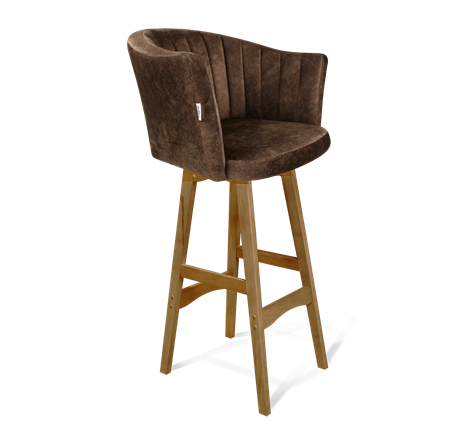 Барный стул SHT-ST42-1 / SHT-S65 (кофейный трюфель/светлый орех) в Вологде - изображение