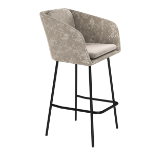Барный стул SHT-ST43-1 / SHT-S29P (карамельный латте/черный муар) в Вологде