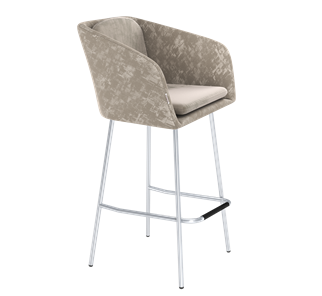Барный стул SHT-ST43-1 / SHT-S29P (карамельный латте/хром лак) в Вологде