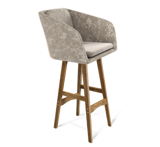 Барный стул SHT-ST43-1 / SHT-S65 (карамельный латте/дуб брашированный коричневый) в Вологде