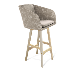 Барный стул SHT-ST43-1 / SHT-S65 (карамельный латте/прозрачный лак) в Вологде