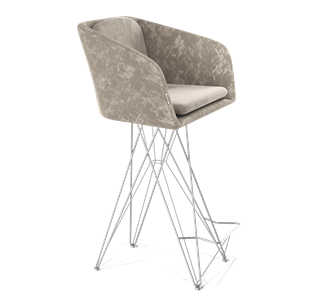 Барный стул SHT-ST43-1 / SHT-S66 (карамельный латте/хром лак) в Вологде