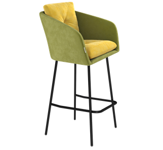 Барный стул SHT-ST43-2 / SHT-S29P (фисташковый десерт/черный муар) в Вологде - предосмотр