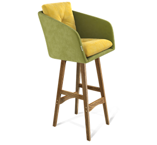 Барный стул SHT-ST43-2 / SHT-S65 (фисташковый десерт/дуб брашированный коричневый) в Вологде
