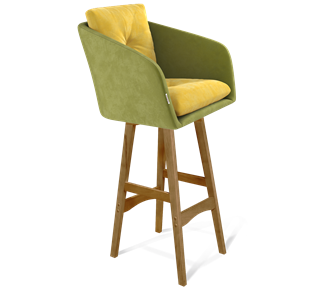 Барный стул SHT-ST43-2 / SHT-S65 (фисташковый десерт/светлый орех) в Вологде - предосмотр
