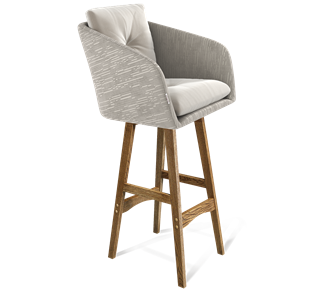 Барный стул SHT-ST43-2 / SHT-S65 (морозное утро/дуб брашированный коричневый) в Вологде
