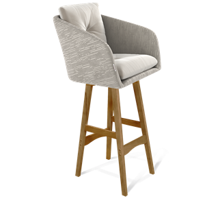 Барный стул SHT-ST43-2 / SHT-S65 (морозное утро/светлый орех) в Вологде - предосмотр