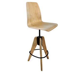 Барный стул SHT-ST10-1/S92 (прозрачный лак/брашированный коричневый/черный муар) в Вологде - предосмотр