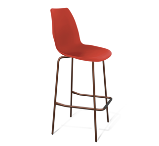 Барный стул SHT-ST29/S29 (красный ral 3020/медный металлик) в Вологде