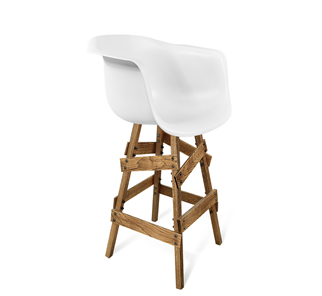 Барный стул SHT-ST31/S81 (белый/брашированный коричневый) в Вологде