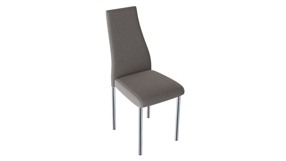 Обеденный стул Клэр (Хром/рогожка коричневая) в Вологде - изображение