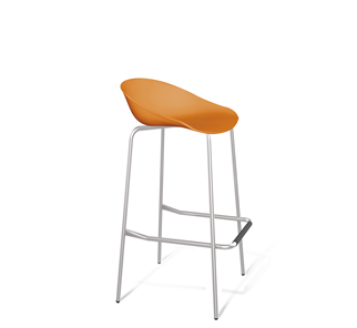 Барный стул SHT-ST19/S29 (оранжевый/хром лак) в Вологде