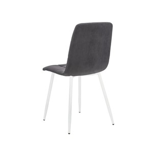 Обеденный стул Leset Скай (Металл белый/велюр графит) в Вологде - предосмотр 3