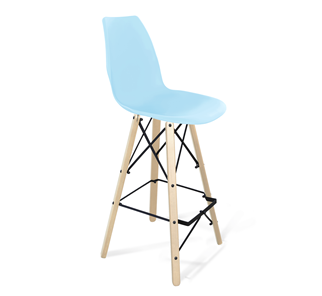 Барный стул SHT-ST29/S80 (пастельно-голубой/прозрачный лак/черный) в Вологде - предосмотр