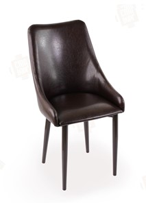 Обеденный стул Хэнк каркас металл коричневый, экокожа аттика шоколад в Вологде