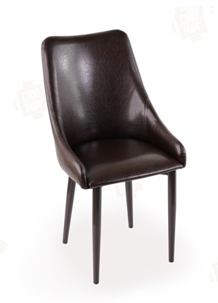 Обеденный стул Хэнк каркас металл коричневый, экокожа аттика шоколад в Вологде - изображение