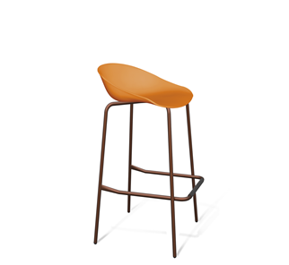 Барный стул SHT-ST19/S29 (оранжевый/медный металлик) в Вологде