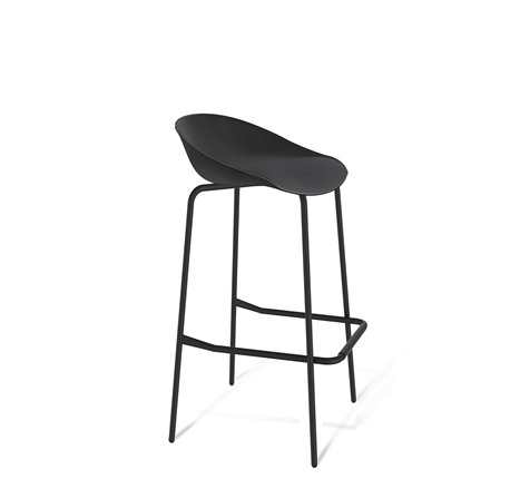 Барный стул SHT-ST19/S29 (черный/черный муар) в Вологде - изображение