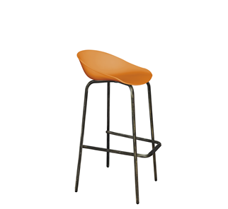 Барный стул SHT-ST19/S29 (оранжевый/черный муар/золотая патина) в Вологде