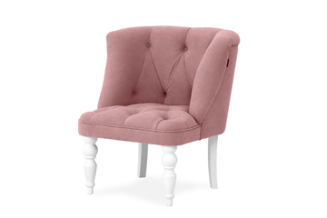 Мягкое кресло Бриджит розовый ножки белые в Вологде