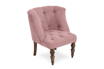 Кресло на ножках Бриджит розовый ножки коричневые в Вологде