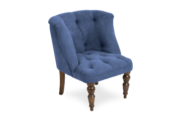 Кресло на ножках Бриджит синий ножки коричневые в Вологде - предосмотр 1