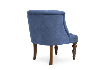 Кресло на ножках Бриджит синий ножки коричневые в Вологде - предосмотр 3