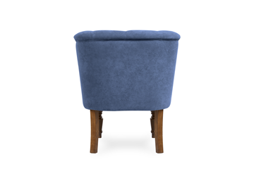 Кресло на ножках Бриджит синий ножки коричневые в Вологде - предосмотр 5