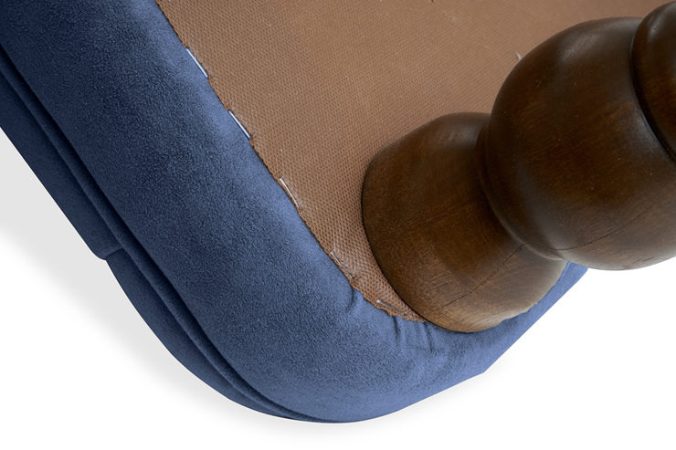 Кресло на ножках Бриджит синий ножки коричневые в Вологде - изображение 7