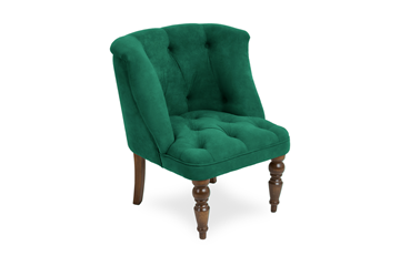Мягкое кресло Бриджит зеленый ножки коричневые в Вологде