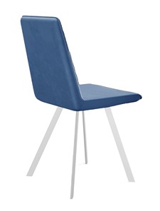 Обеденный стул 202, микровелюр B8 blue, ножки белые в Вологде - предосмотр 2