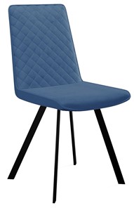 Обеденный стул 202, микровелюр B8 blue, ножки черные в Вологде - предосмотр