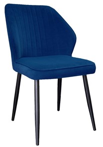 Обеденный стул 222, микровелюр Z20 синий, ножки черные в Вологде