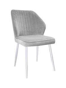 Обеденный стул 222 v08 светло-серый, ножки белые в Вологде