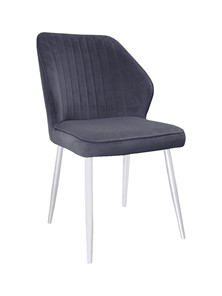 Обеденный стул 222 v11 серый, ножки белые в Вологде