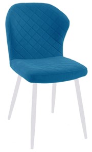Обеденный стул 239 синий, ножки белые в Вологде