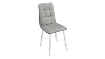 Обеденный стул Аспен К1С (Белый матовый/Микровелюр Jercy Silver) в Вологде